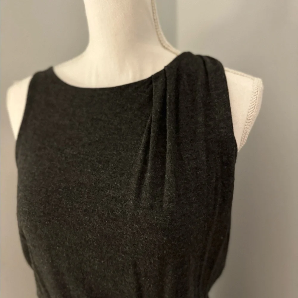 LOFT Dark Gray Blouson Maxi Dress Size Small - Picture 7 of 12